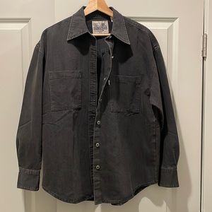 Levi’s black oversized denim shirt